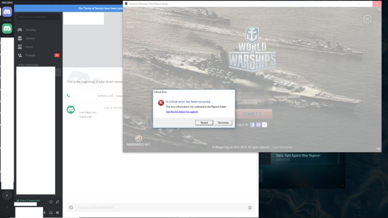 World of warships critical error occurred как исправить