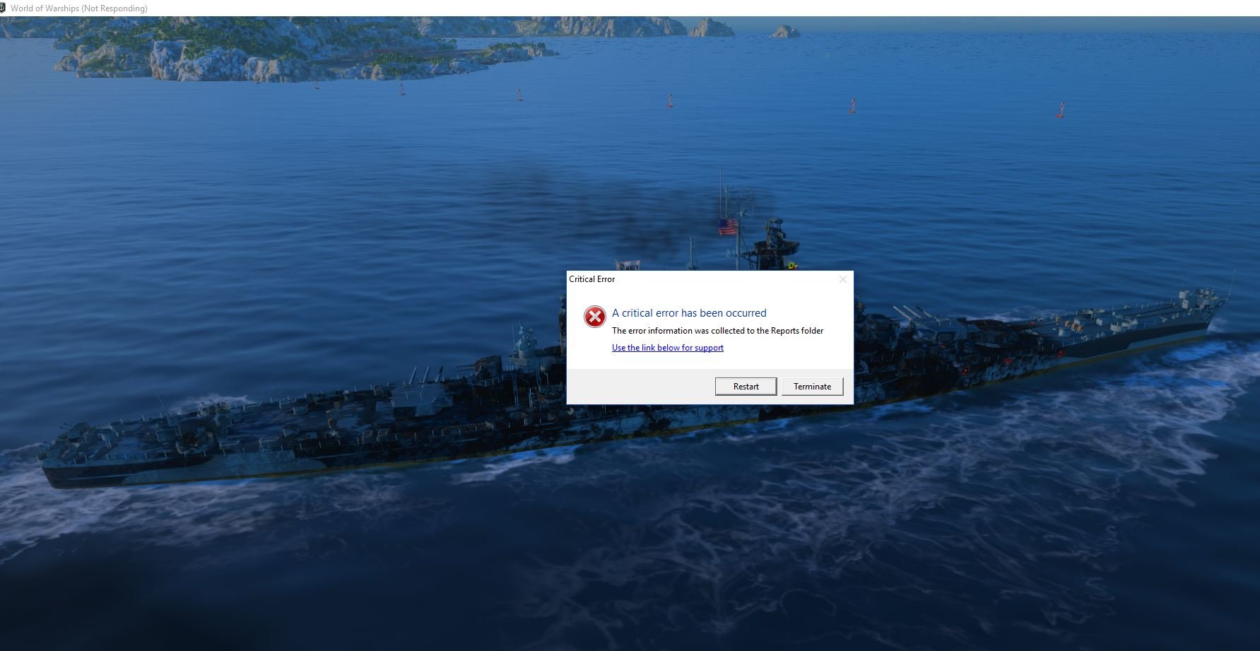 Critical error occurred ошибка при запуске игры world of warships (120) фото