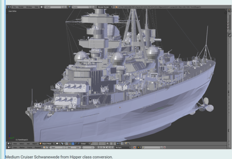 Schanewede, Hipper with 12-5.9 in 150 mm main guns.PNG