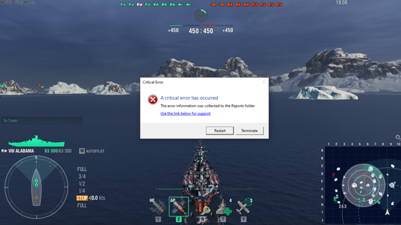 WOWS Error in the middle of battle.PNG